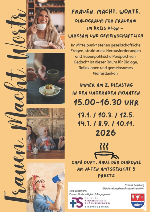Plakat Frauen Macht Worte
