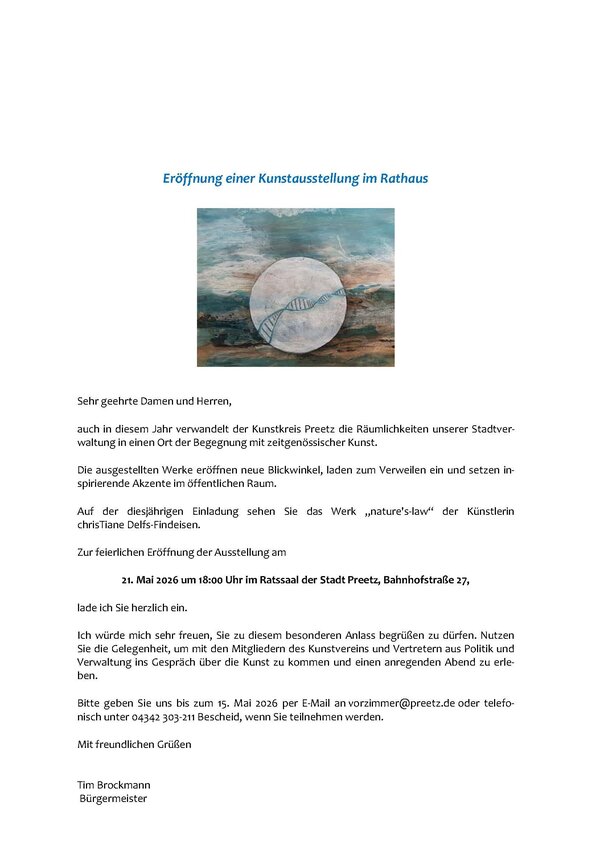 Einladung Vernissage